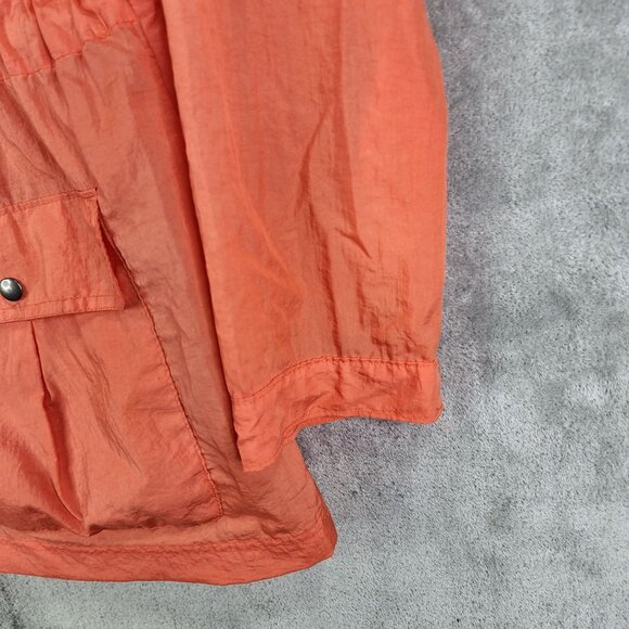 Womens Orange Gap Hooded Nylon Jacket Coat Full Zip Drawstring Waist Size XL - Picture 5 of 11